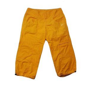 VINTAGE Nike Women's M (8-10) Paratrooper Military Style Capri Pants Orange